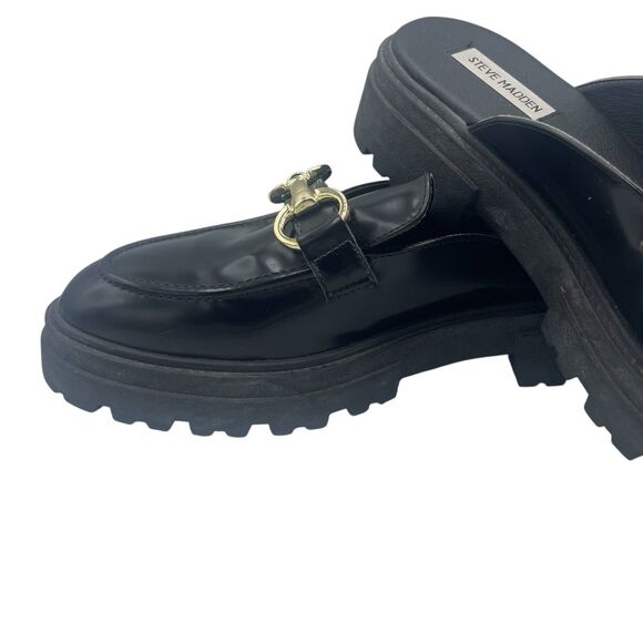 STEVE MADDEN Missk Black Leather Mules Sz 10 Vintage Y2K main image 5